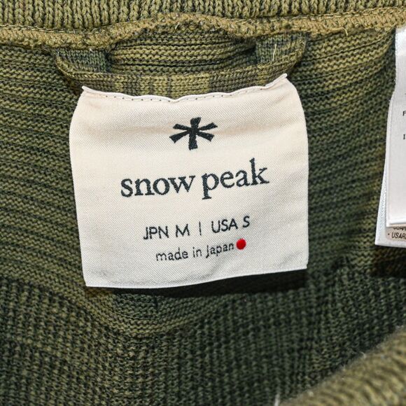SNOW PEAK Japan Men's Wool blend Knit Pants in olive Green size Small - Picture 11 of 11